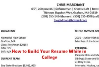 How to Build Your Resume While in College